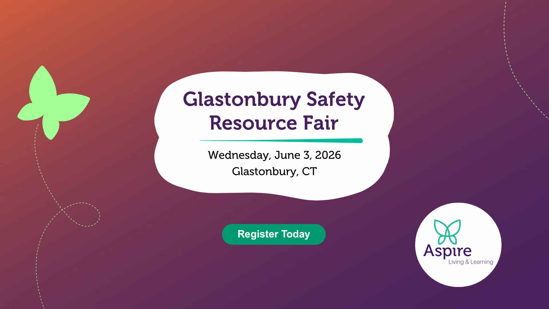 Glastonbury Safety Resource Fair. Wednesday, June 3, 2026. Glastonbury, CT