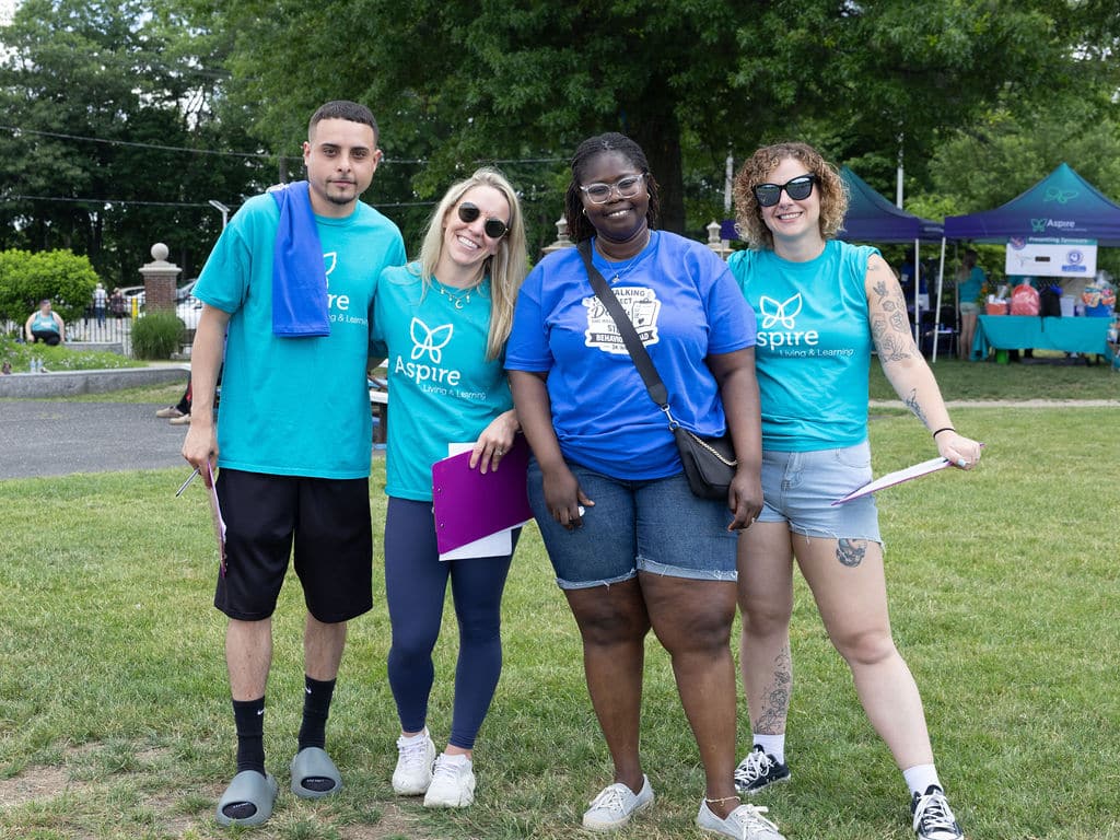 People participating in Aspire's 3K Walk-n-Roll